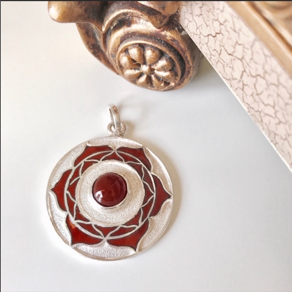 925 Sterling Silver✨ Root Chakra ✨Red Bloodstone ✨March Birthstone ✨Pendant✨